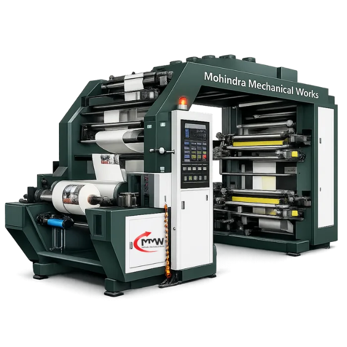 Flexographic printing machine for flexible packaging