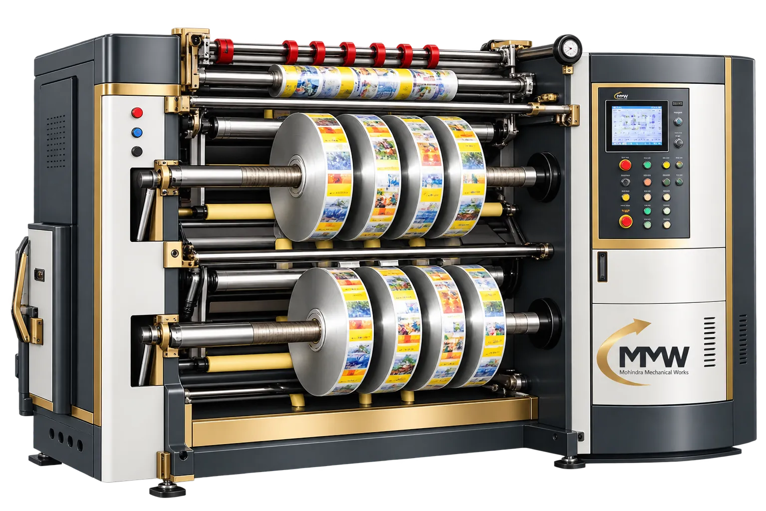 Cantilever Differential Shaft Slitter Rewinder Machine