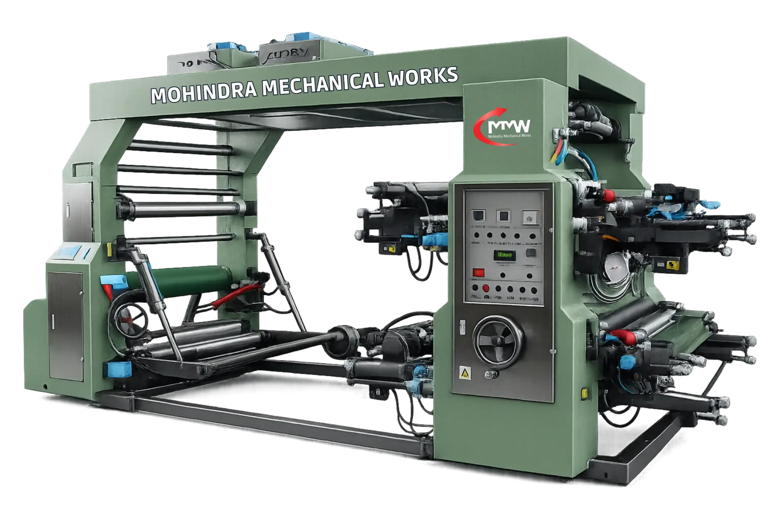 Four Colour Flexo Printing Machine with Slitting Sheet Cutter
