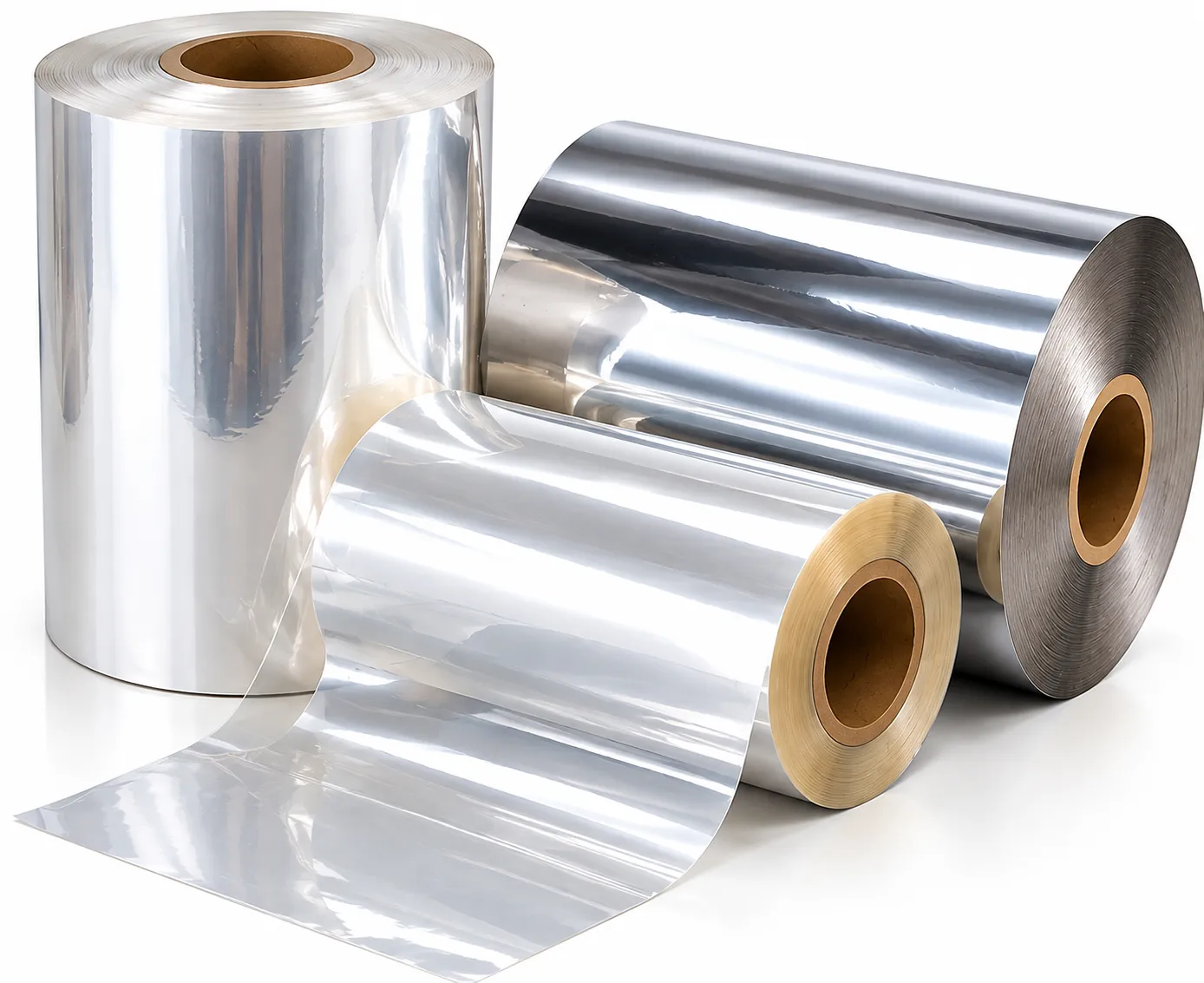 Laminated BOPP and MetPET film rolls