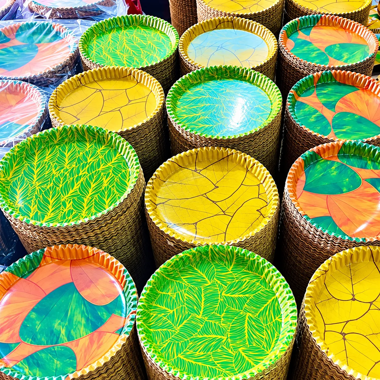 Printed laminated paper plates